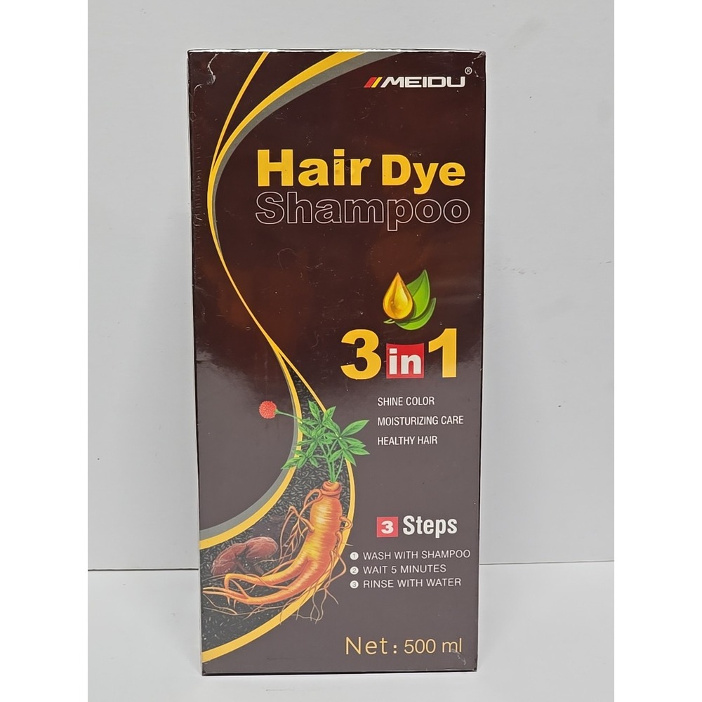 Hair Dye Shampoo 3 in 1 Women & Men Coffee Color Hair Coverage(Champu con Tinte)